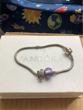 Authentic Pandora 925 ALE Bracelet 21cm 8.3" Murano Koi Fish Charms Box 590702